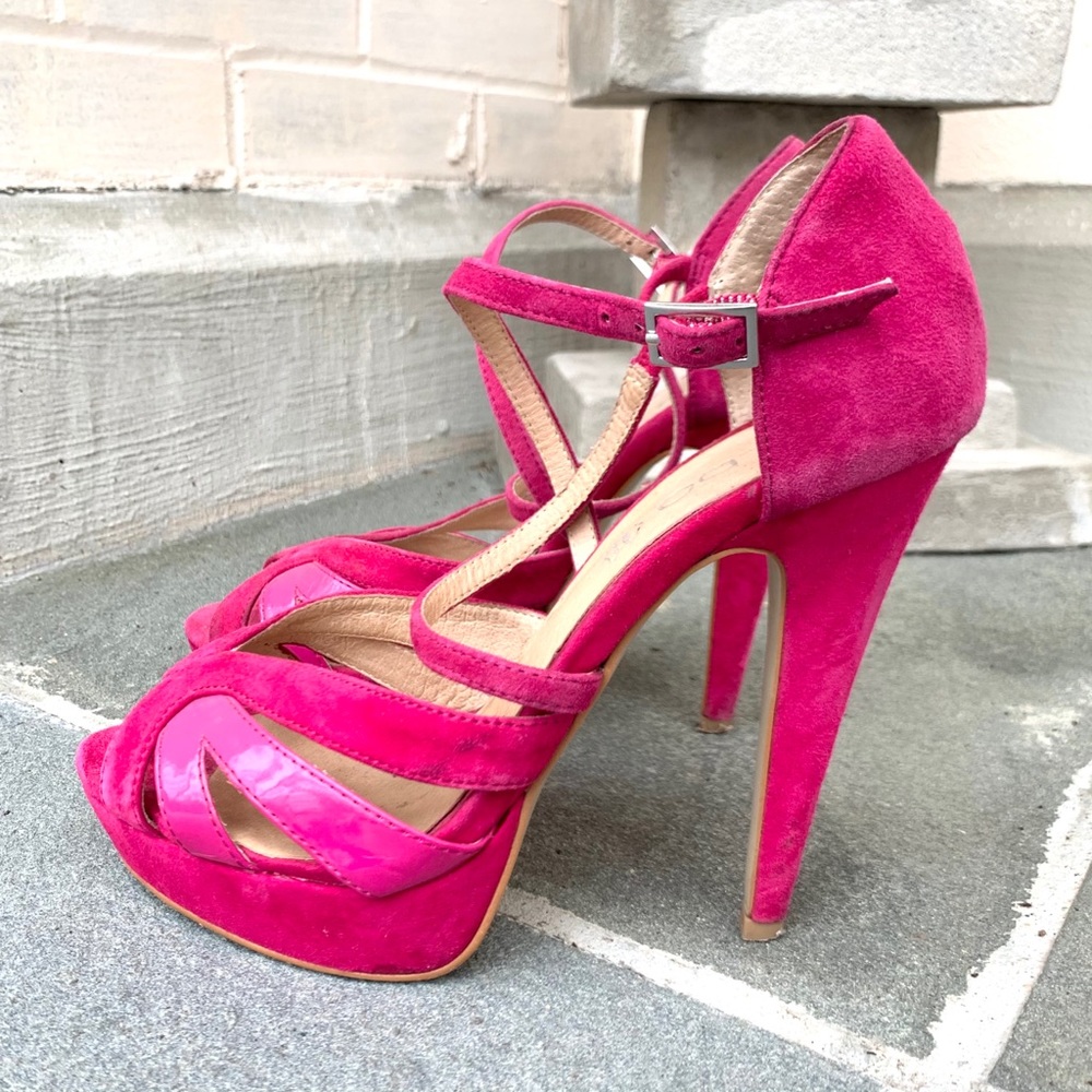 Aldo Sexy Suede Strappy Platform Heels